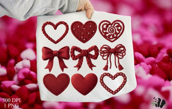 Faux Yarn Coquette Valentine PNG