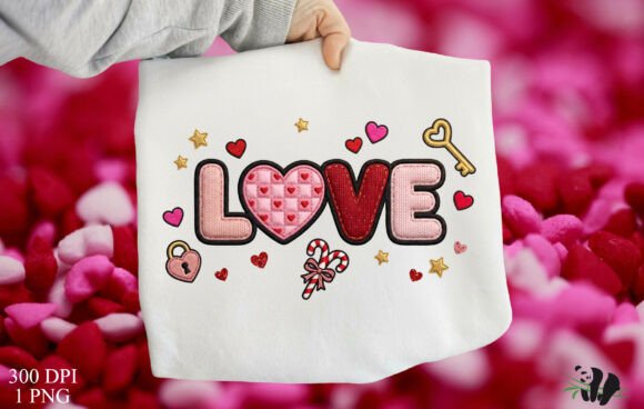 Faux Yarn Crochet Love Valentines Day