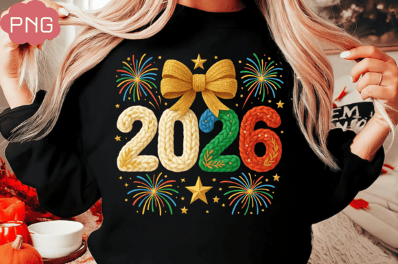 Faux Yarn New Year 2026 PNG Design: A Creative Essential for 2026