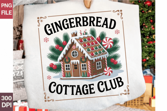 Gingerbread Cottage Club Christmas PNG: A Creative Resource for Digital Design