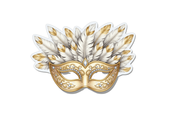 Golden Feathered Masquerade Mask Art: A Stylish Way to Celebrate the New Year