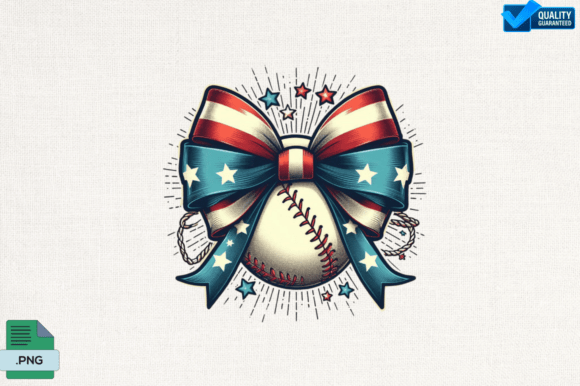 Retro Softball Bow Png Clipart, Softball