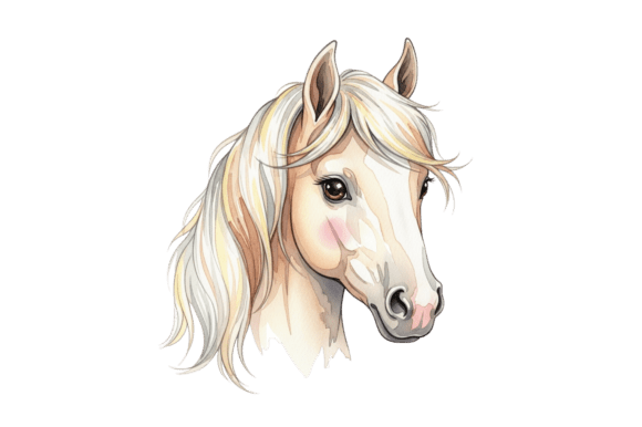 Watercolor Horse Head Illustration Art: A Unique Creative Resource