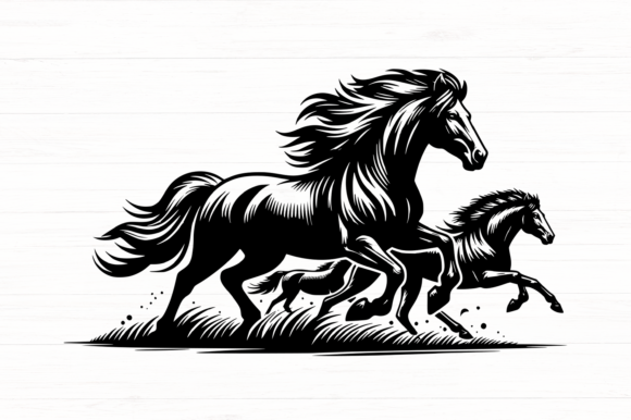 Wild Horses SVG DXF PNG JPG: A Versatile Resource for Creative Projects